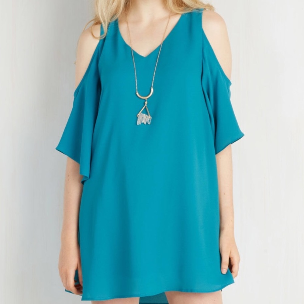 NWT Cute Turquoise Versatile Mini Dress!